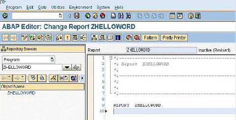 Editeur ABAP