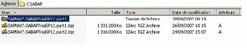 Arborescence des fichiers d'installation